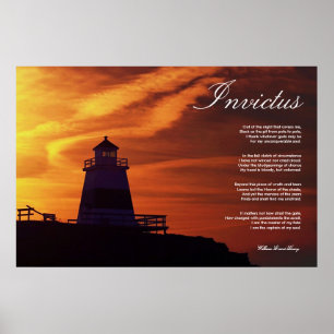 Kanfas för ~ för dikt för Invictus ~ inspirera Poster