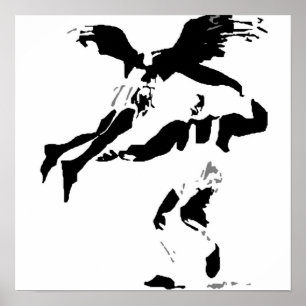 Kanfas för gungaängelvägg poster