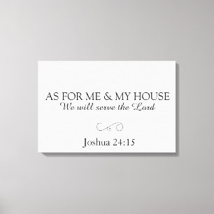 Kanfas för verse för Joshua 24:15bibel Canvastryck