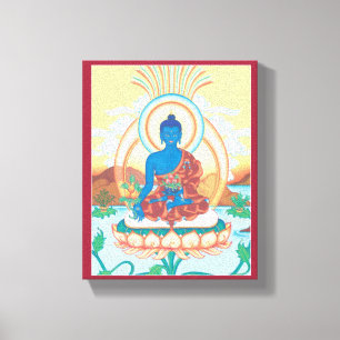 KANFAS - medicin Buddha - Buddha av att läka Canvastryck