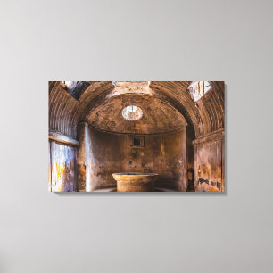 Kanfassjal - romarebad - forntida Pompeii, italien Canvastryck