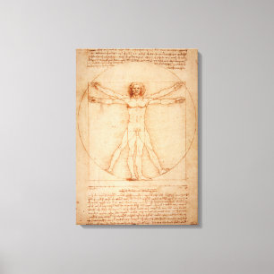 KanfasVitruvian man av Leonardo Da Vinci Canvastryck
