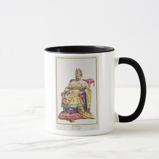 Kang Tsi (1662-1722) Manchu kejsare av china från Mugg (Höger)