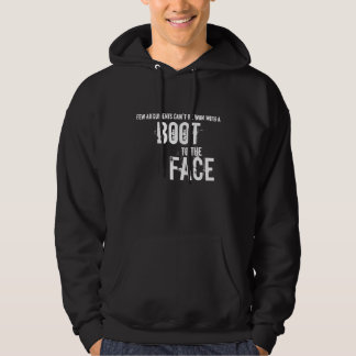 Känga till ansiktehoodien sweatshirt