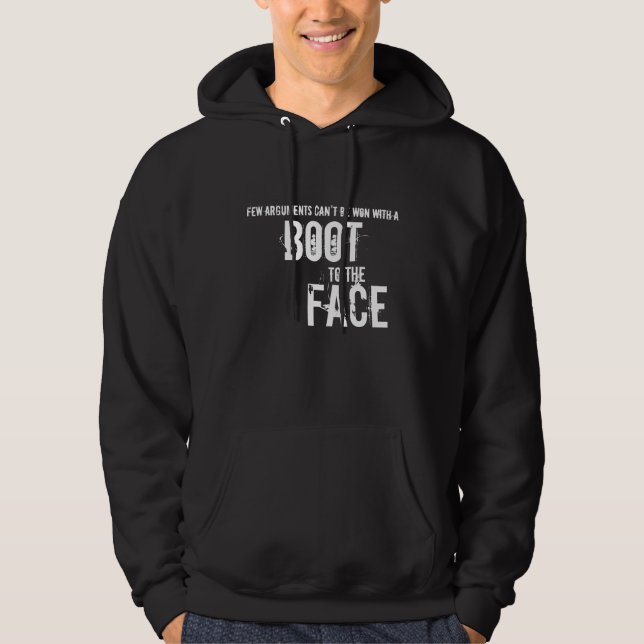 Känga till ansiktehoodien sweatshirt (Framsida)