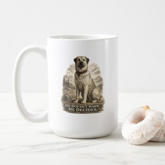 Kangal – han skäller inte han bestämmer kaffemugg (Med munk)
