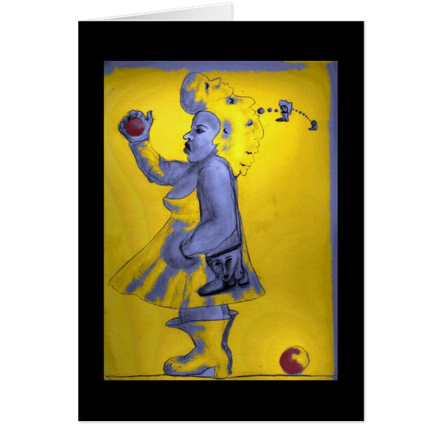 Kängan hänger lös och startar angelägenhet hälsningskort (Framsidan)