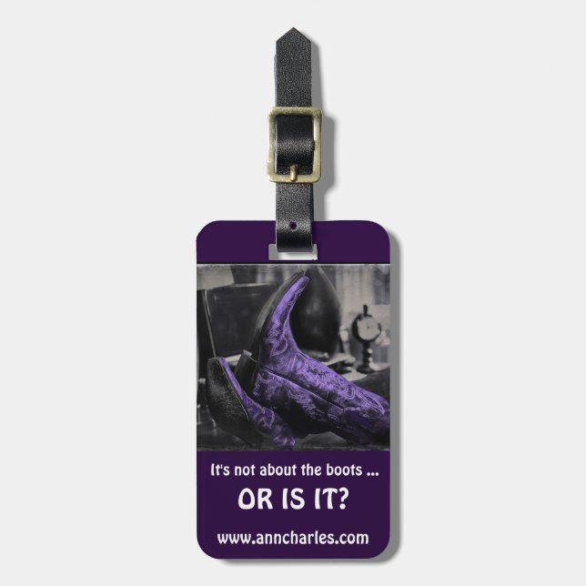 Kängan pekar bagagemärkren bagagebricka (Vertikal Framsida)