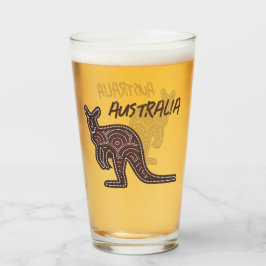 Kangaroo Aboriginal Mosaic Glaskopp