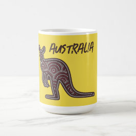 Kangaroo Aboriginal Mosaic Kaffemugg