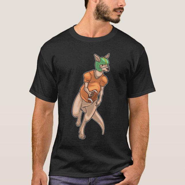 Kangaroo American Football T Shirt (Framsida)