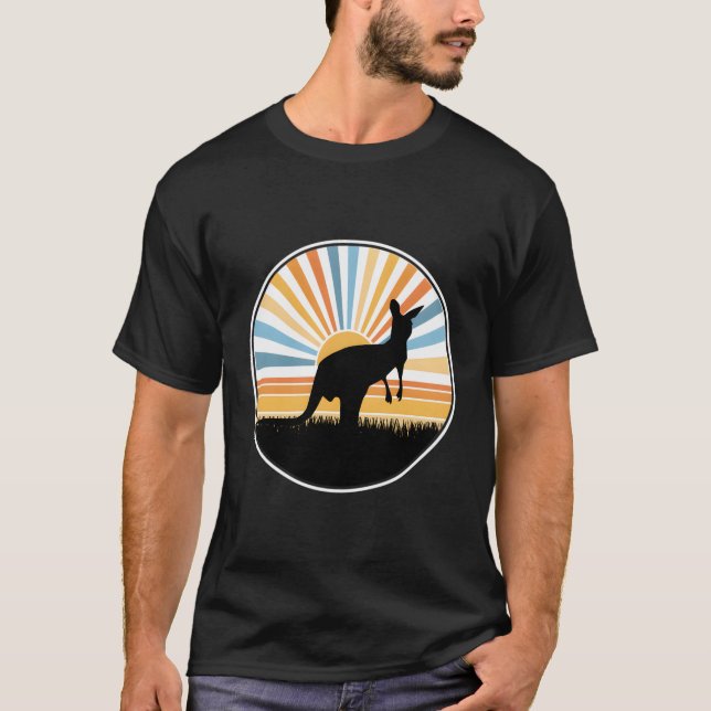 Kangaroo Animal Wildlife Zoo Australia T Shirt (Framsida)