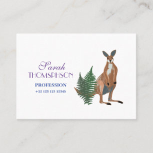 Kangaroo art, Mighty, Standard Matte Visitkort