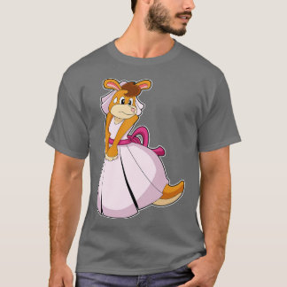 Kangaroo as Bride with Bröllop dress T Shirt