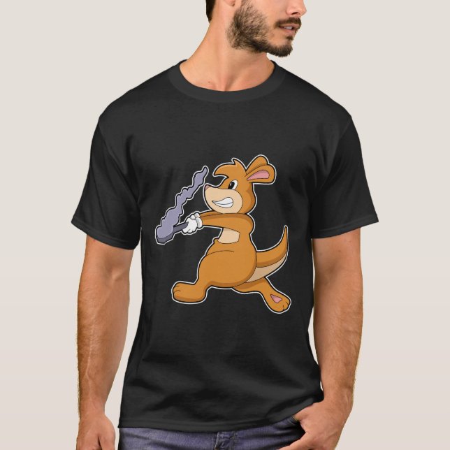 Kangaroo as Cook with Pan T Shirt (Framsida)