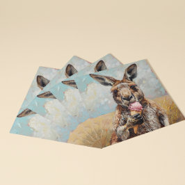 Kangaroo äter glass inbjudningar