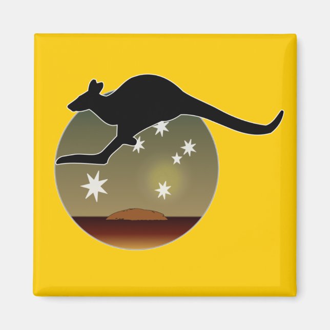 Kangaroo Aussie Icon Magnet (Framsidan)