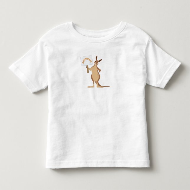 Kangaroo Australia Cute T Shirt (Framsida)