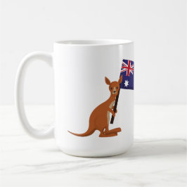 kangaroo australia flag kaffemugg