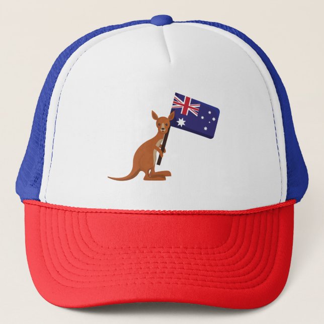 kangaroo australia flag keps (Framsida)