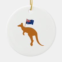 kangaroo australia flagga