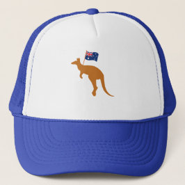 kangaroo australia flagga keps