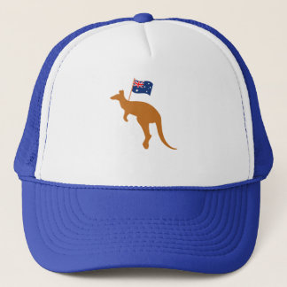 kangaroo australia flagga keps