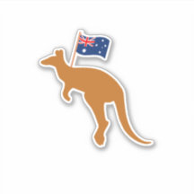 kangaroo australia flagga