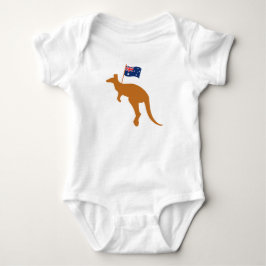 kangaroo australia flagga white t shirt