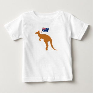 kangaroo australia flagga white t shirt