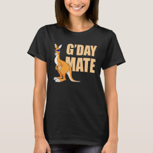 Kangaroo Australia G'Day Mate Australian Symbol T Shirt