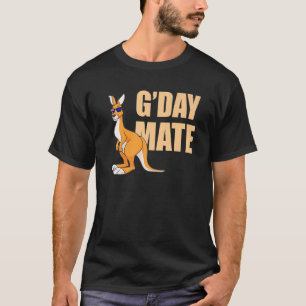 Kangaroo Australia G'Day Mate Australian Symbol T Shirt