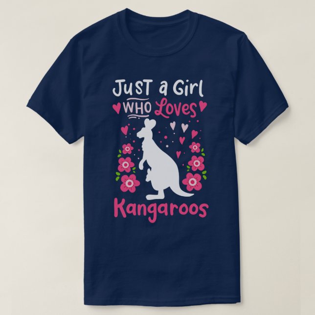 Kangaroo Australian Australien Kangaroo Älskare T Shirt (Design framsida)