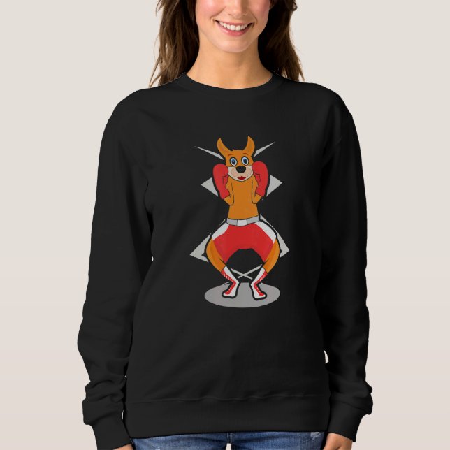 Kangaroo Australian Boxing Glove Boxer Coach Figh T Shirt (Framsida)