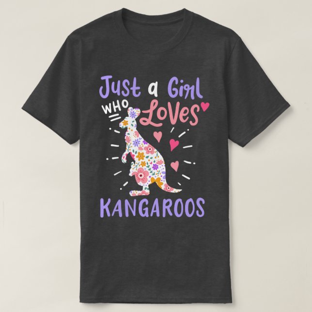 Kangaroo Australian Kangaroo Älskare T Shirt (Design framsida)