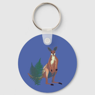 Kangaroo, australiska djur nyckelring