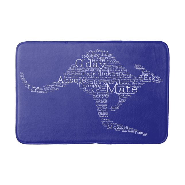 Kangaroo av australisk slang badrumsmatta (Framsidan)