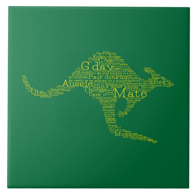 Kangaroo av australisk slang kakelplatta (Framsidan)