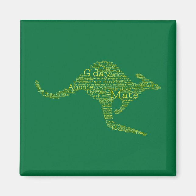 Kangaroo av australisk slang magnet (Framsidan)