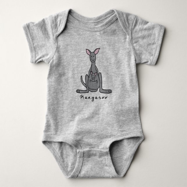 Kangaroo Baby Jersey Bodykostydräkt Tee (Framsida)