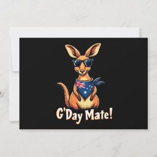 Kangaroo Bandana Australian Flagga Celebrate Aussi Inbjudningar