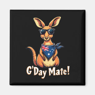 Kangaroo Bandana Australian Flagga Celebrate Aussi Magnet