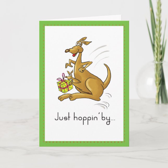 Kangaroo Barn Birthday Card Kort (Framsida)