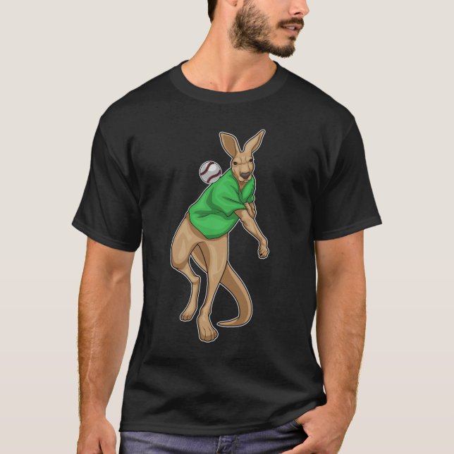 Kangaroo Baseball T Shirt (Framsida)