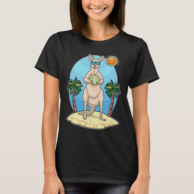 Kangaroo Beach Kokos Summer T Shirt (Framsida)