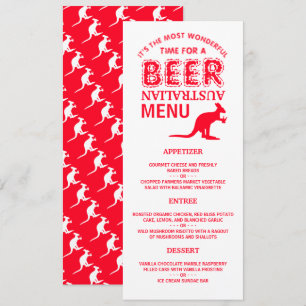 Kangaroo Beer, Australiska julmenyn Inbjudningar