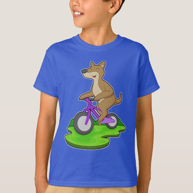 Kangaroo Bicycle T Shirt (Framsida)