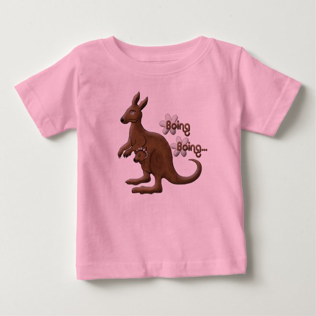 Kangaroo Boing Boing T-Shirt. T Shirt (Framsida)