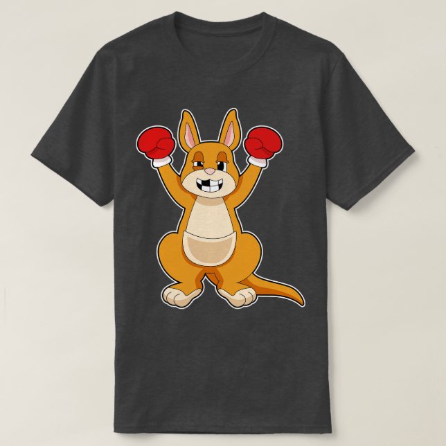 Kangaroo Boxer Boxing handskar T Shirt (Design framsida)