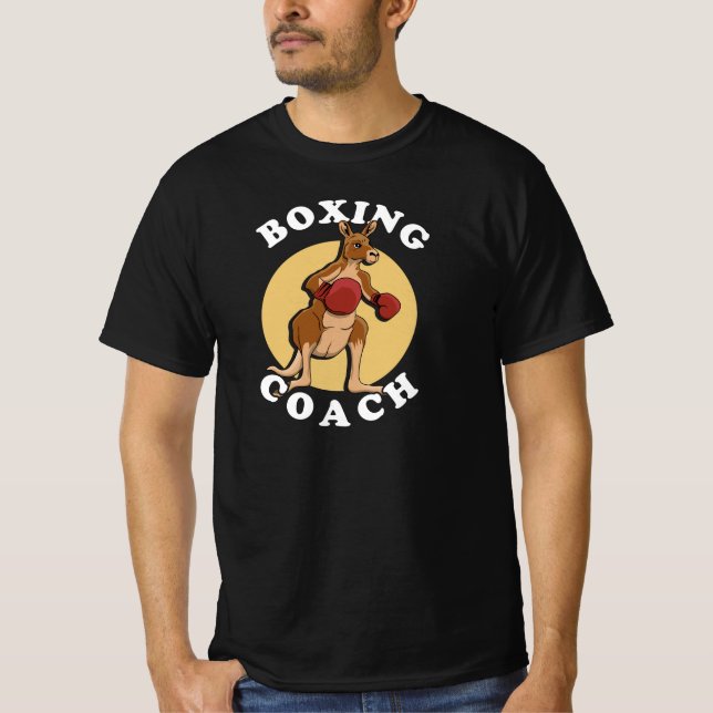 Kangaroo Boxing Coach T-Shirt (Framsida)
